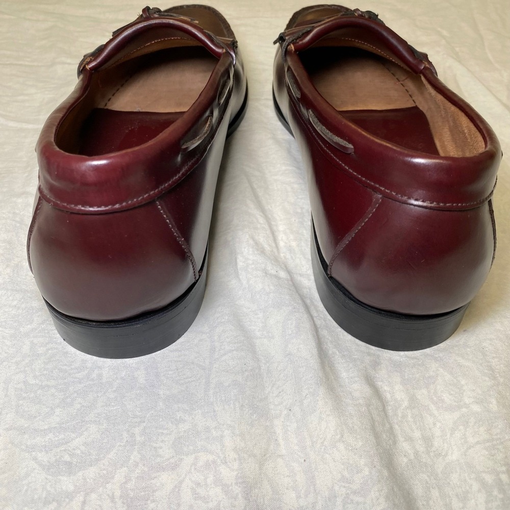 Stuart McGuire Tassel Loafers Mens 13 EEE Burgundy Leather Slip On Dress Shoes - Picture 5 of 16
